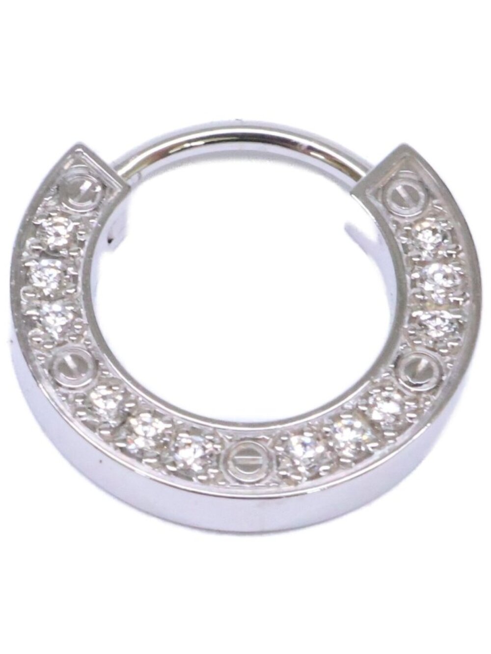 Cartier Love D Pave Diamond Single Earring